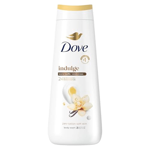 Dove Indulge Body Wash Warm Vanilla + Sweet Cream for Hydrated & Soft Skin 20 FO