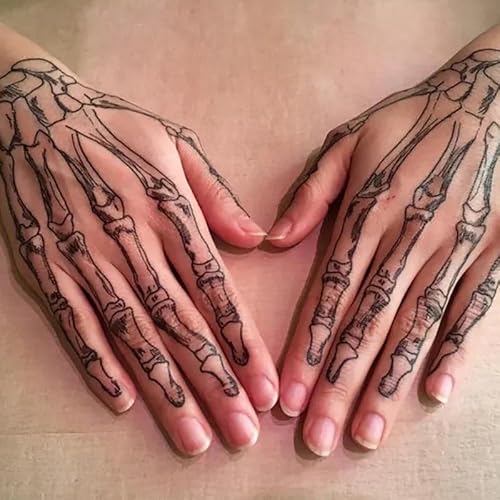 Classic Skull Temporary Face Tattoo Halloween Costume for Men and Women