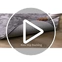 Floralux 8x10 Tie-Dyed Dark Grey Shag Rug - Ultra Soft Large Bedroom & Living Room Floor Carpet