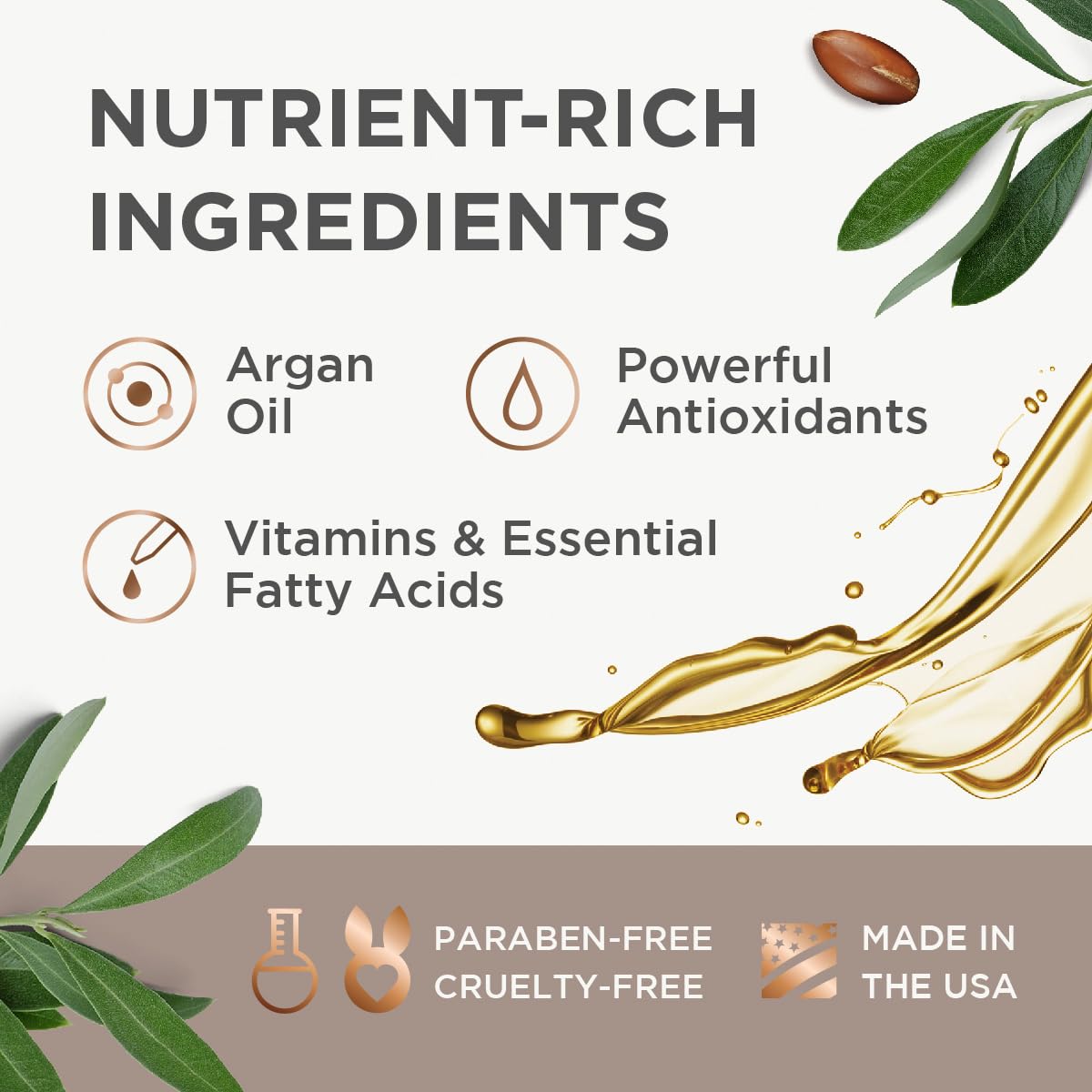 Argan Magic Hyaluronic Acid Body Wash - Cleanses, Refreshes & Softens with Hydrating Hyaluronic Acid and Nourishing Argan Oil | Paraben Free, Cruelty Free (32 Fl Oz)