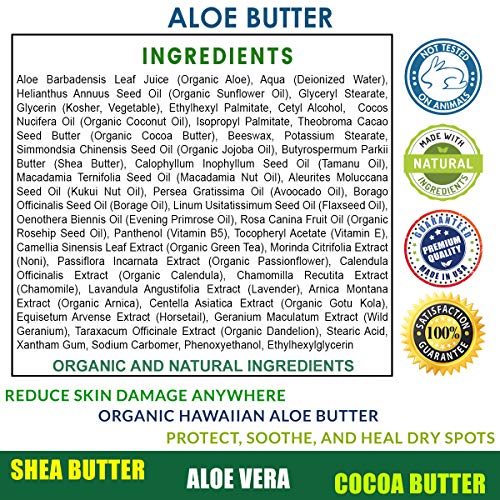 Hawaiian Aloe Vera Face & Body Moisturizer - Deep Hydrating 8 oz