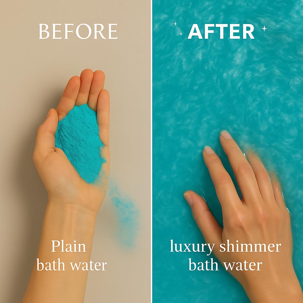 Stsfybaths Raspberry Shimmer Bath Bomb in A Bag - Handmade Scented Bath Bombs for Women,Kids and Men - Bulk Bathbomb Fizzies Perfect for Boys and Girls All Ages (Large, Turquoise)