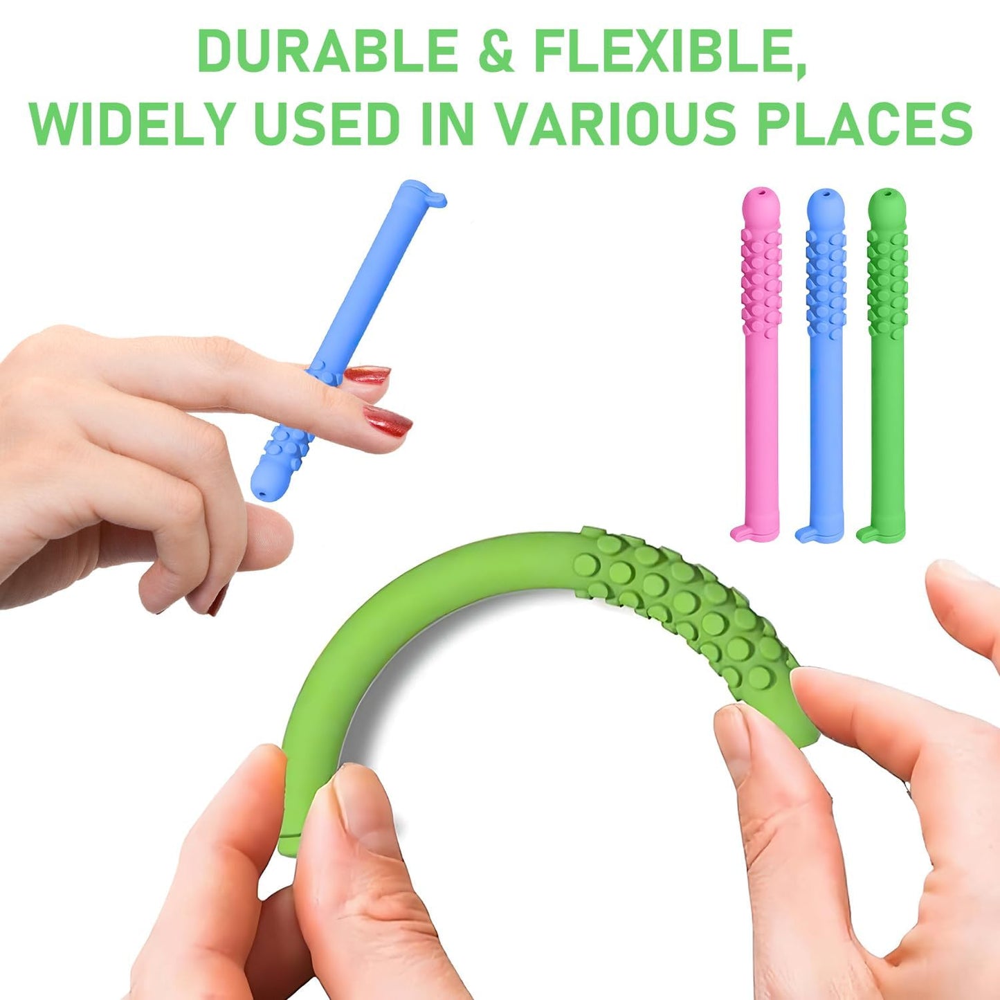 Chewable Essential Oil Breath Stick, Chewable Breather Sticks, Quit Smoking Chew Sticks, Can Taken Anywhere for Focus Clear (3Pcs)