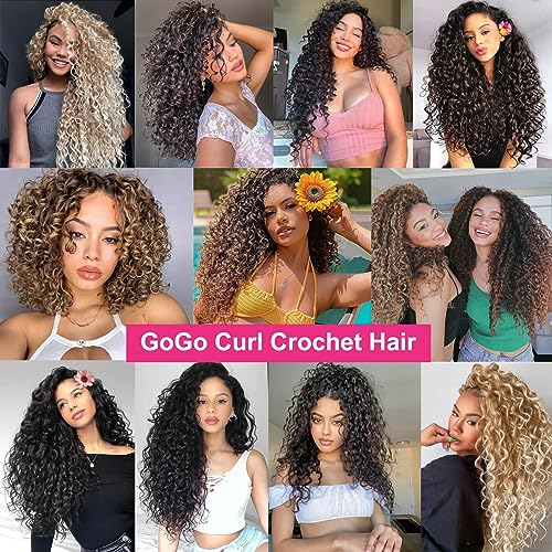 Union Beauty 8 Pack Water Wave Crochet Hair 18 Inch Ombre Blonde Synthetic Curl Extensions for Women T27/613