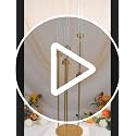 Gold 4-Piece 5-Arm Tall Candelabra Set with Acrylic Shades for Wedding & Events