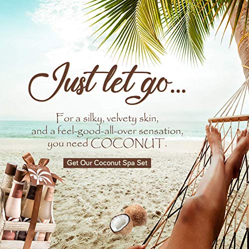 Tropical Milky Coconut Bath & Body Set Skin Care Bath for Women & Men Shower Gel, Bubble Bath, Bath Salts, Body Butter, Body Scrub, Body Lotion - Luxury Spa Set Luxury Body Care Gift Unisex