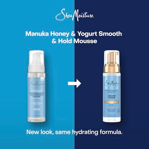 SheaMoisture Manuka Honey & Yogurt Smooth & Hold Multi-Styling Hair Mousse for Nourishment 7.5 fl oz