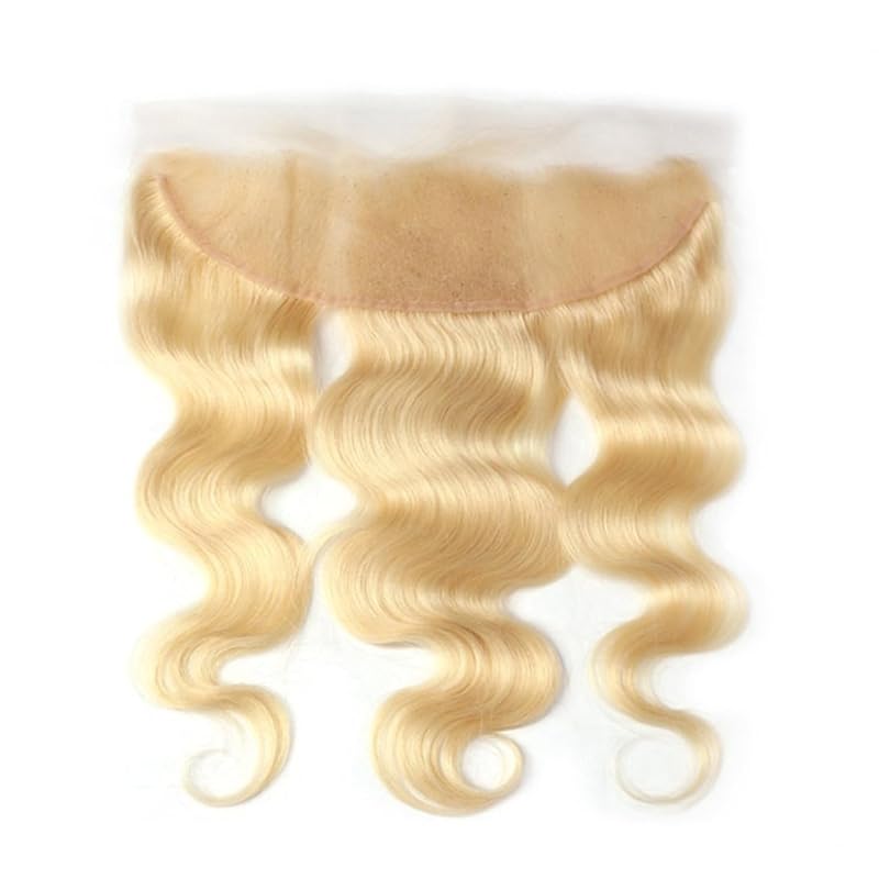 613 Blonde 13x4 Lace Frontal Body Wave Human Hair 12in - Pre Plucked Natural Hairline 150% Density