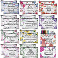 Qeeenar Floral Christian Makeup Bag Religious Bible Gift for Women