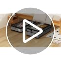 Kitstorack 4 Pack Height-Adjustable Under Bed Storage Containers with Wheels & Clear Windows - Black