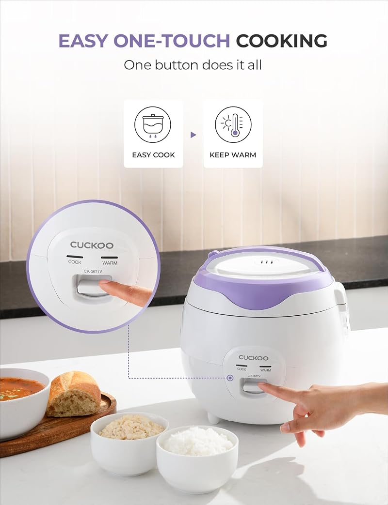 CUCKOO 12-Cup Rice Cooker and Warmer CR-0671V, White