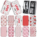 10 Sets Valentine's Day Gifts for Women Bulk Galentines Day Pink Manicure Sets Stainless Steel Nail Clipper Set Favors Stocking Stuffers for Women Employee Appreciation Teacher Staff Coworkers