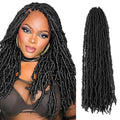 Butterfly Locs Crochet Hair for Black Women 18 Inch - 8 Pack, Color 1B