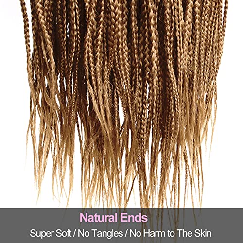 Ombre Knotless Box Braids Crochet Hair 30 Inch - 8 Pack, Medium Length, Pre-Looped, Synthetic Hair for Black Women - Variation 53#