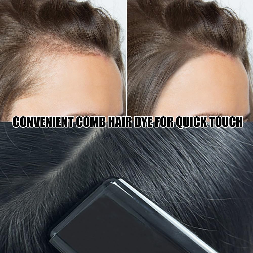 Carylook Hair Color Stick, Waterproof and Sweat-Proof Hair Dye Stick, 2 In 1 Portable Hair Color Touch-Up Sticks with Comb, Quick Touch Up White Hair Concealer Sticks for Women & Men