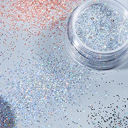 Holographic Glitter Shakers by Moon Glitter ? 100% Cosmetic Glitter for Face, Body, Nails, Hair and Lips - 0.17oz - Set of 6 colours