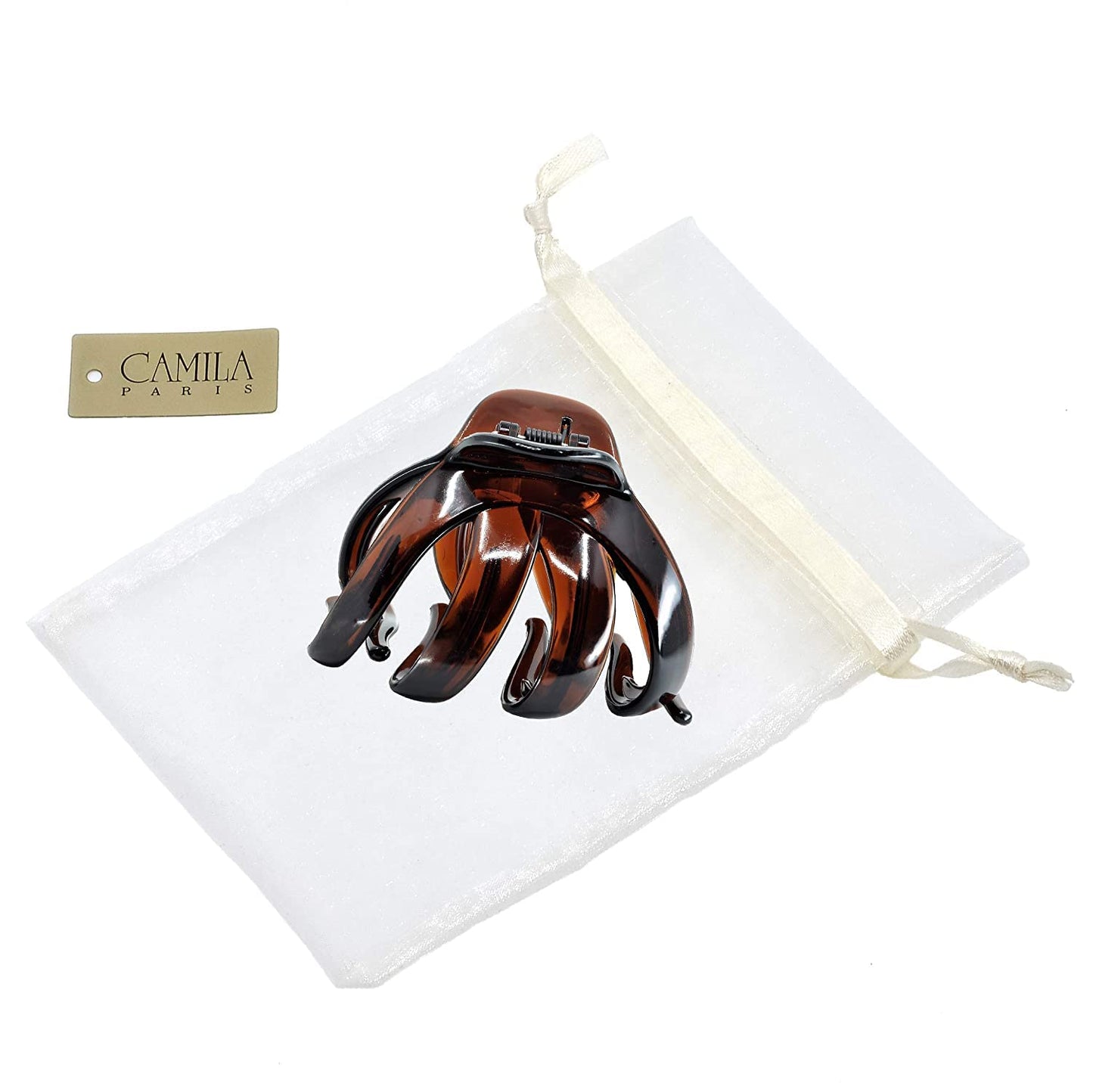 Camila Paris AD716-CP3459 French Octopus Hair Clip, Large Hair Clips for Thick Hair, Girls Big Hair Claw Clip for Long Hair, Durable Jaw Hair Clips for Women for Thick Hair Strong Grip Made in France