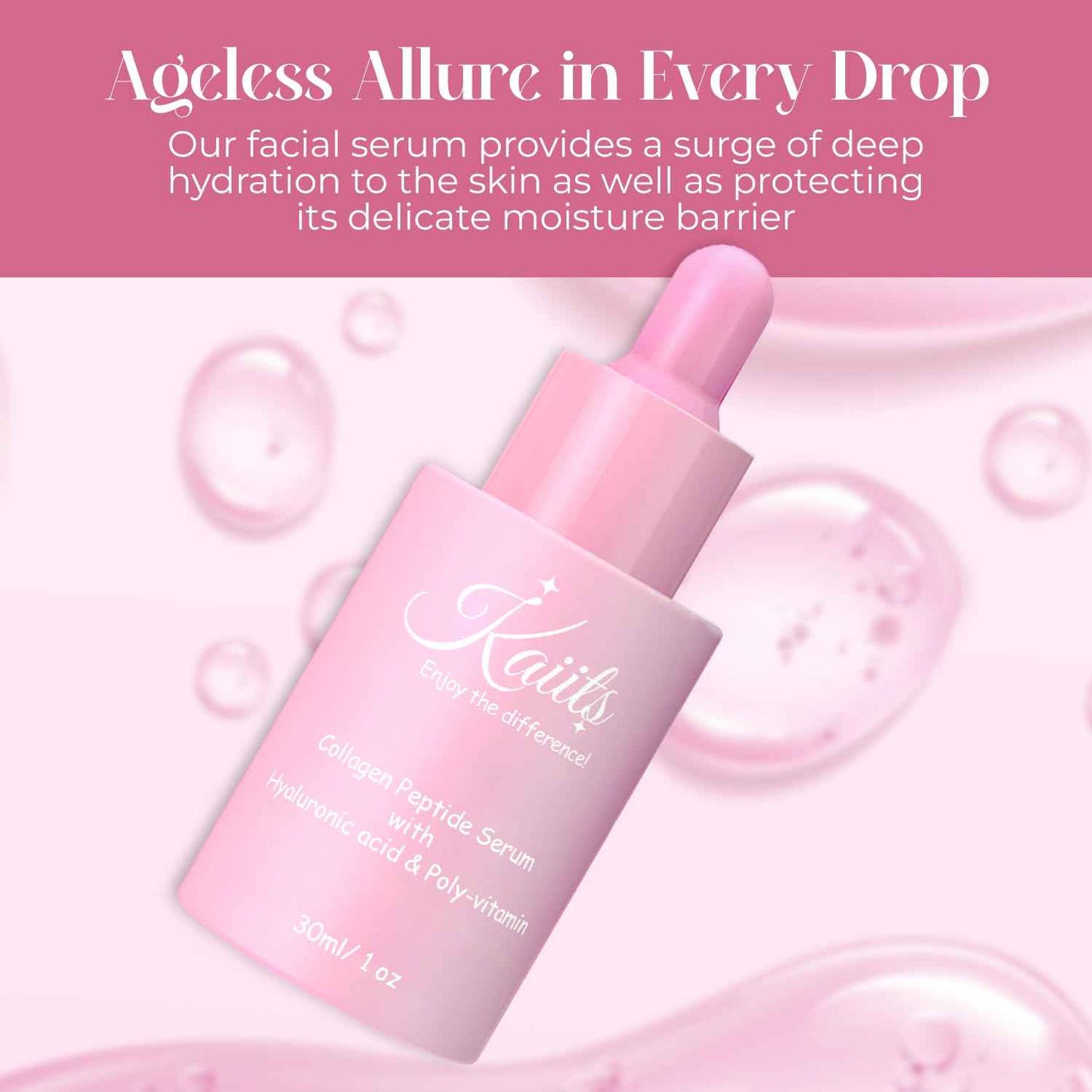 Collagen Peptide Serum for Face - Multi-Functional, Anti-Aging Facial Serum with Hyaluronic Acid and PolyVitamin for Radiant, Firmer, & Youthful Skin! | 1 Fl Oz