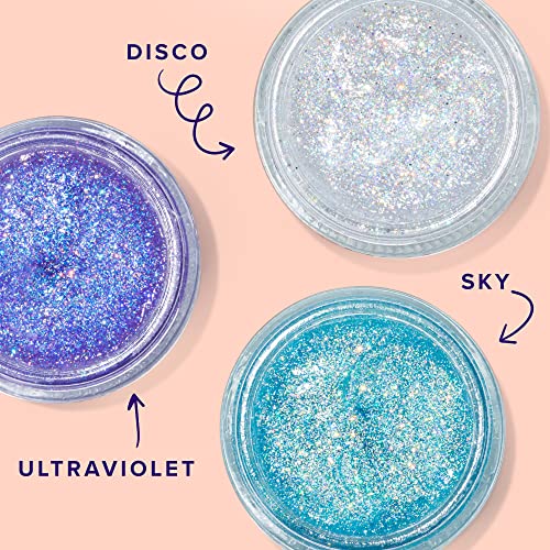 UNICORN SNOT Holographic Face Glitter & Body Glitter Gel | Hair Glitter, Vegan & Cruelty-Free, 1.7 oz 3-Pack (Disco/UV/Sky)