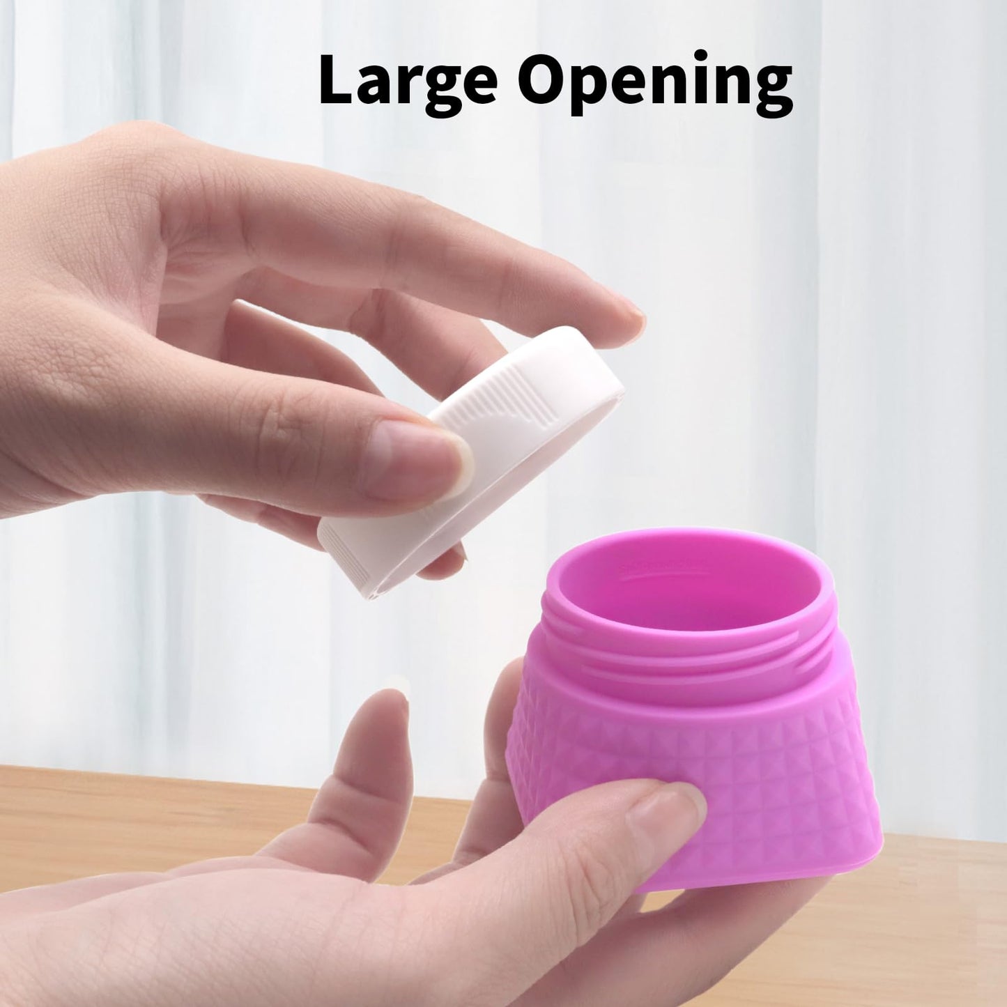 Travel Size Jars Cream Containers for Creams Makeup Leak Proof 4 Pcs 1.7oz 50ml+ 2oz 60ml Liquid TSA Approved Lotion Bottle Small 1Pc Refill Toiletries Kit with Skincare Cosmetic Bag Women - Diamond