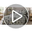 Coastal Beach Bedding Set King Coral Seashell Reversible Duvet Cover 3-Piece