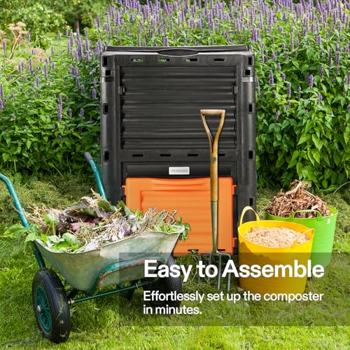 VIVOSUN 80 Gallon Outdoor Compost Bin - Large Capacity Easy Assembly 300L