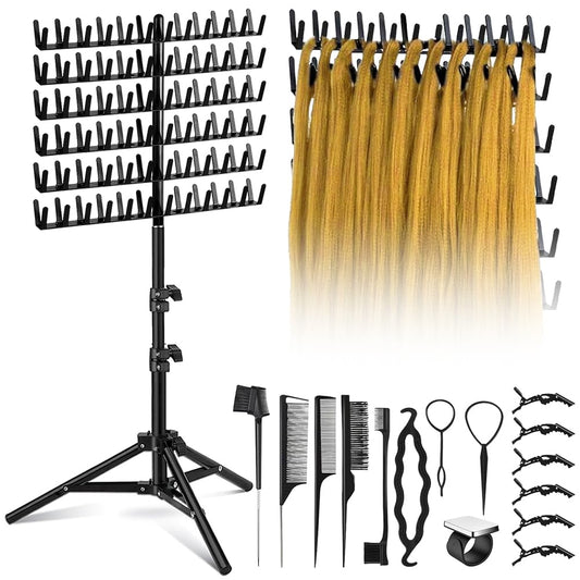 Height Adjustable Braiding Hair Rack,