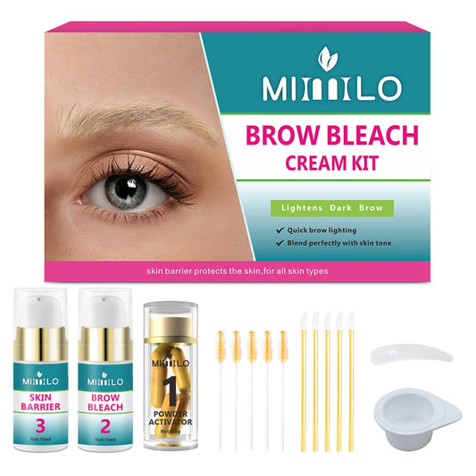 Eyebrow Lightening Cream Kit - 5 Applications for Dark Brow Color Bleaching