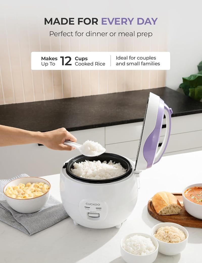 CUCKOO 12-Cup Rice Cooker and Warmer CR-0671V, White