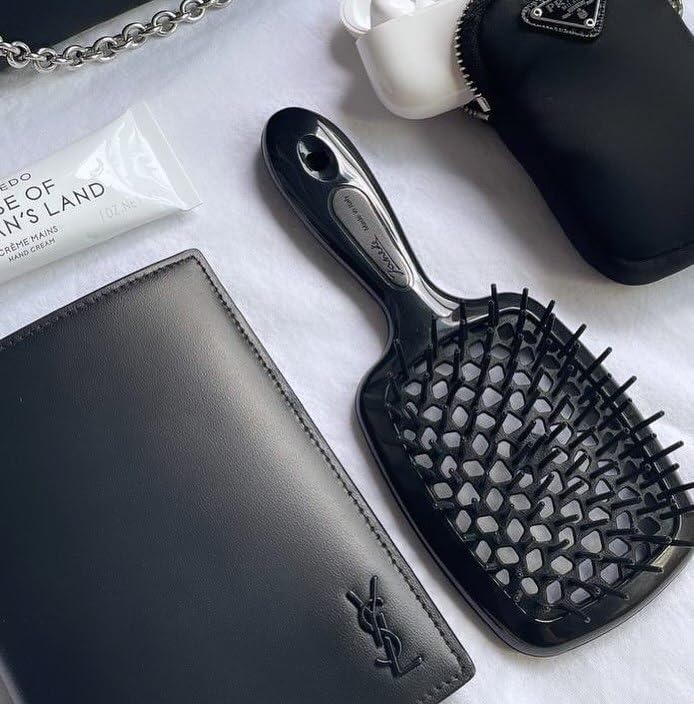 Paddle Hair Brush for Detangling & Blow-Drying - Black