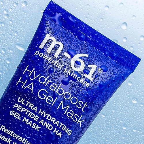 m-61 Hydraboost HA Gel Mask | Ultra-Hydrating, Cooling Gel Mask With Hyaluronic Acid, Vitamin B5, Peptides, and White Tea Extract, 2.5 Fl. Oz.
