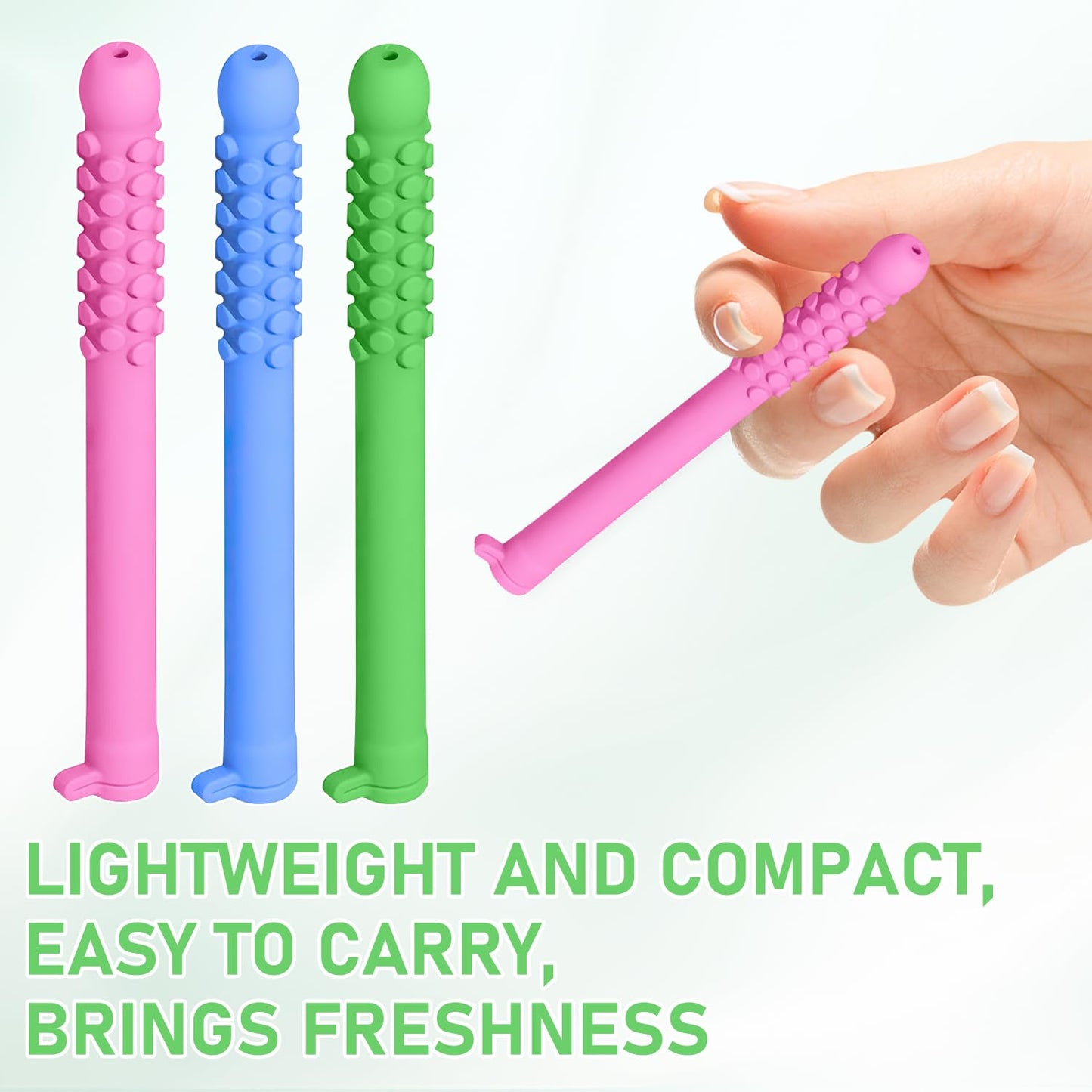 Chewable Breather Quit Smoking,Essential Oil Chewable Breath Sticks-Fruity Craving Relief,Fresh Breath, Mental Focus,Can Taken Anywhere(3 PCS)