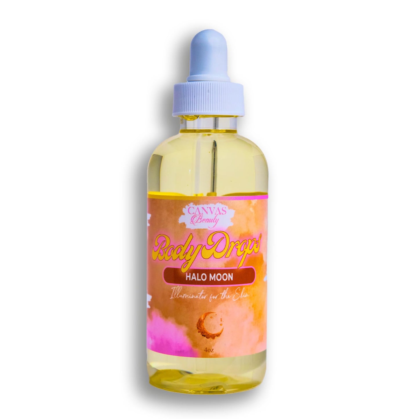Canvas Beauty Body Drops, Halo Moon - With Coconut Oil, Jojoba Oil & Vitamin E