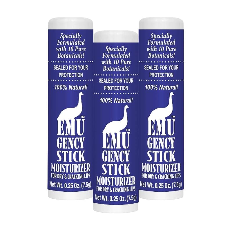 EMUgency All-Purpose Pocket Stick — 0.25 oz, 3 Pack Lip & Skin Moisturizer
