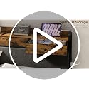 YATINEY Queen Size Headboard with Storage & Charging Station, Adjustable, Rustic Brown/Black