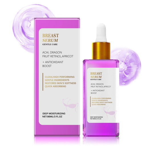 Eclaro Breast Firming Serum with Acai and Dragon Fruit, Deep Moisturizing, Antioxidant Boost, 90ml/3 FL.OZ (1pcs)