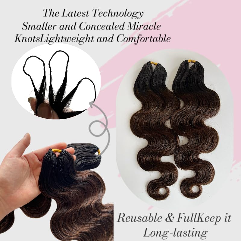 Limited Beauty 120g Ombre Crochet Hair Extensions 14in — 1BT4, Dark Brown, 2 Packs