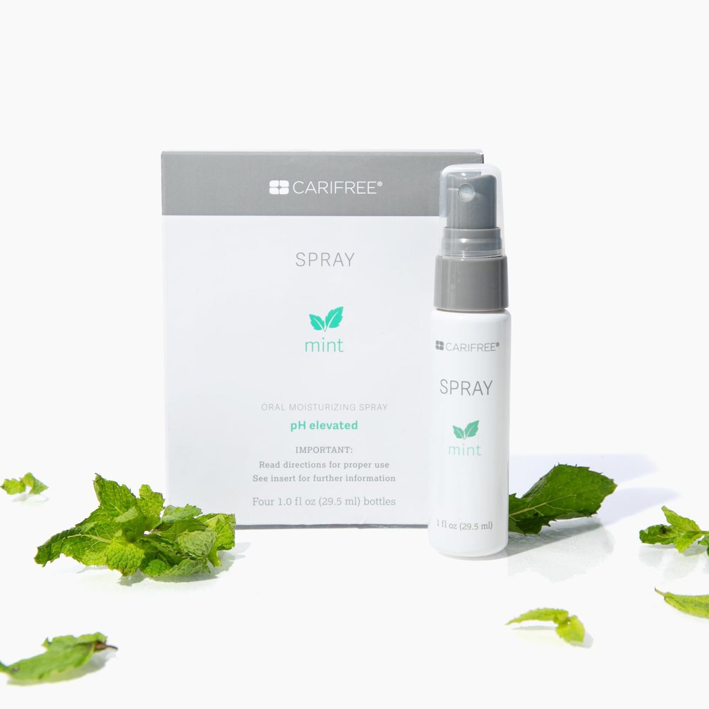 CariFree Oral Spray, Mint Flavored, Xylitol for Moisturization, Neutralizes pH, Fluoride-Free, Freshen Breath, Recommended by Dentists, Made in The U.S.A. 4 Bottles (1 fl. oz. Each)