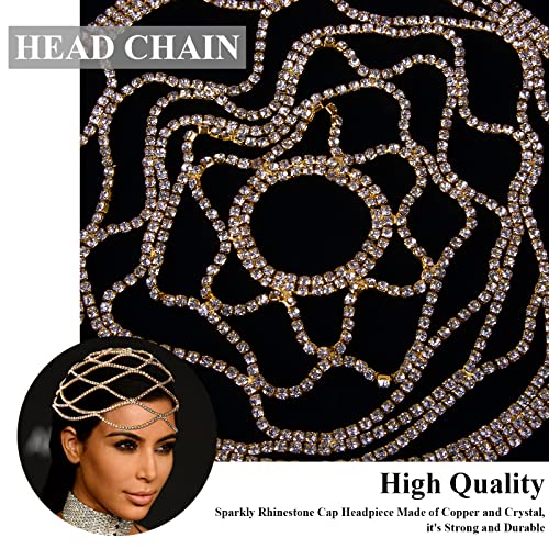 Vijiv 1920s Flapper Headpiece for Women Roaring 20s Gatsby Wedding Hair Accessory - Gold