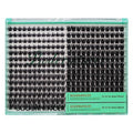 Bodermincer XXXL Tray 336PCS D Curl Cluster Lashes 10-12-14-16mm Mixed Length DIY Eyelashes Extension at Home (M01+M02 Mixed Length D Curl)