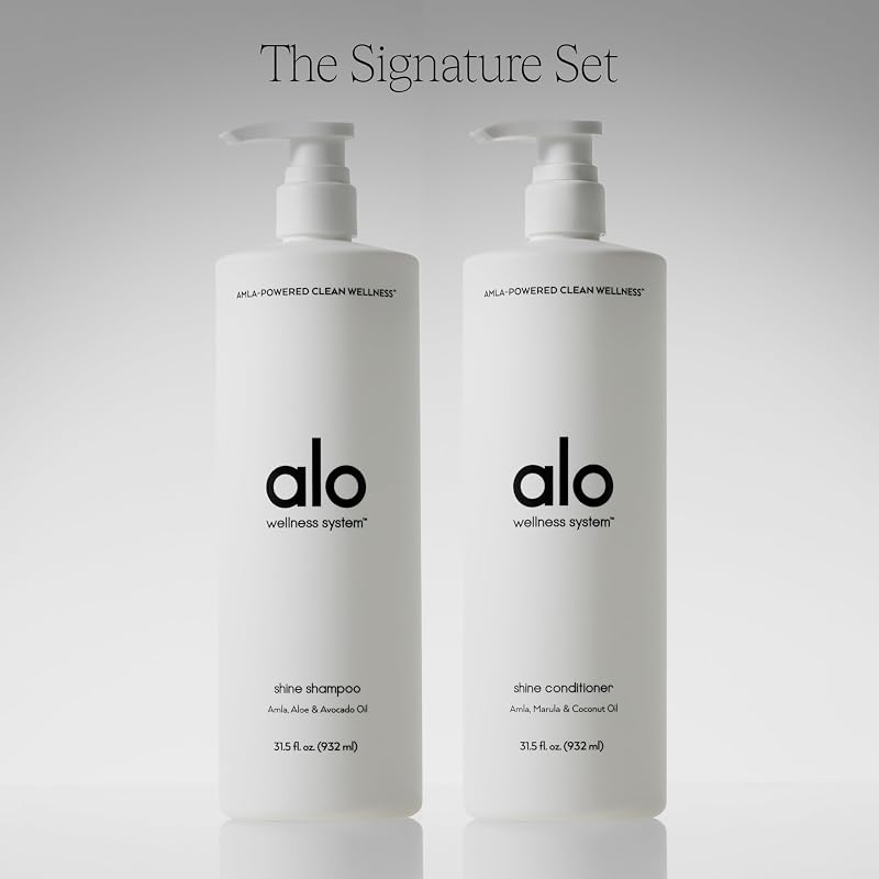 Alo Shine Shampoo Liter - Grapefruit, Sulfate-Free, All Hair Types, 31.5 fl oz