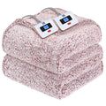 Sealy Queen Size Electric Blanket with Dual Control, Rust Red, 10 Heat Levels