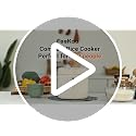 Mini Rice Cooker 3 Cup Uncooked with Ceramic Coated Pot - Ivory
