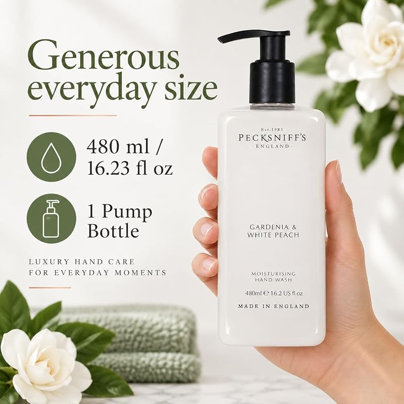 Gardenia & White Peach Hand Wash Liquid Soap 480 ml - Variation: Gardenia White Peach