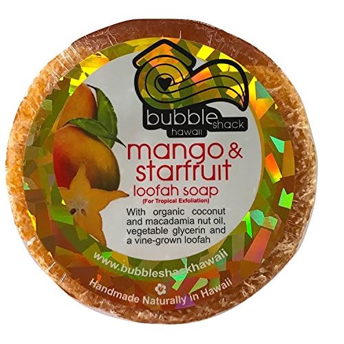 Bubble Shack Hawaii Mango and Starfruit Loofah Lather Soap Bar