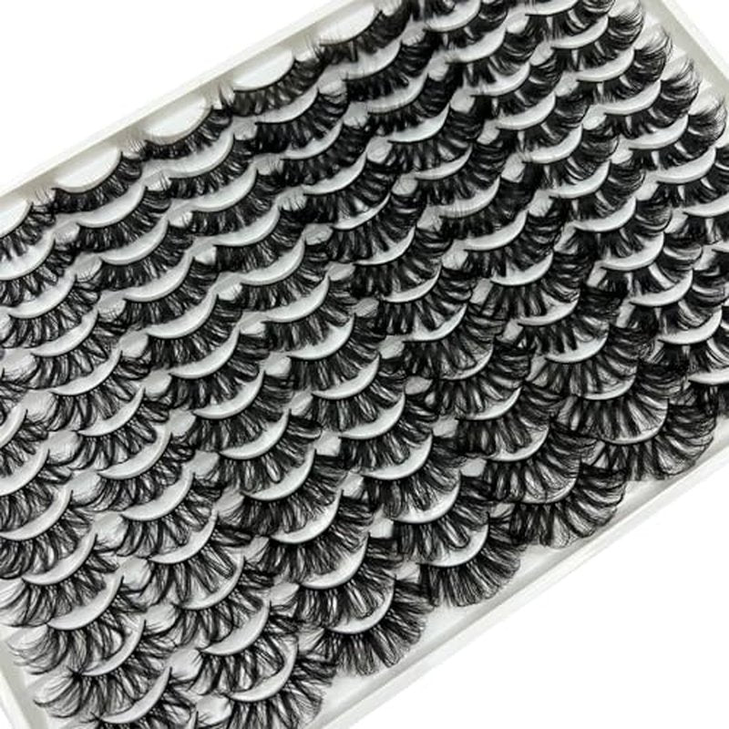 25MM Mink Lashes 48 Pairs Pack 25 mm False Eyelashes Long Dramatic 5D Full Volume Fake Eyelashes 4 Styles Wispy Curly Mink Eyelashes Wholesale, by TIMELABS
