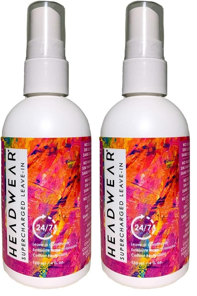 Head Wear Supercharged Leave-In Conditioner 4 Fl Oz Pack of 2 - Nourishing Hair Treatment