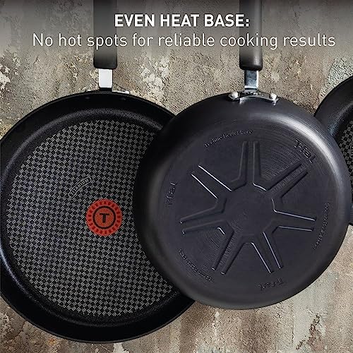 T-Fal 2-Piece Non-Stick Frypan Set 8in & 10in | Heavy Gauge Titanium Coating