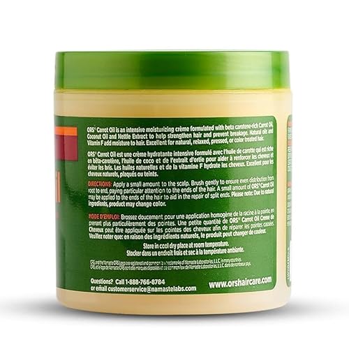 ORS Carrot Oil Hair Cream for Weak & Damage Hair 6 Ounces