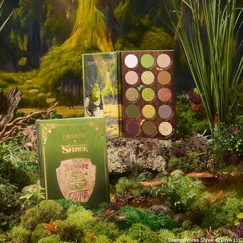 Colorful Shrek Eyeshadow Palette with Matte Metallic Glitter Finishes - Limited Edition